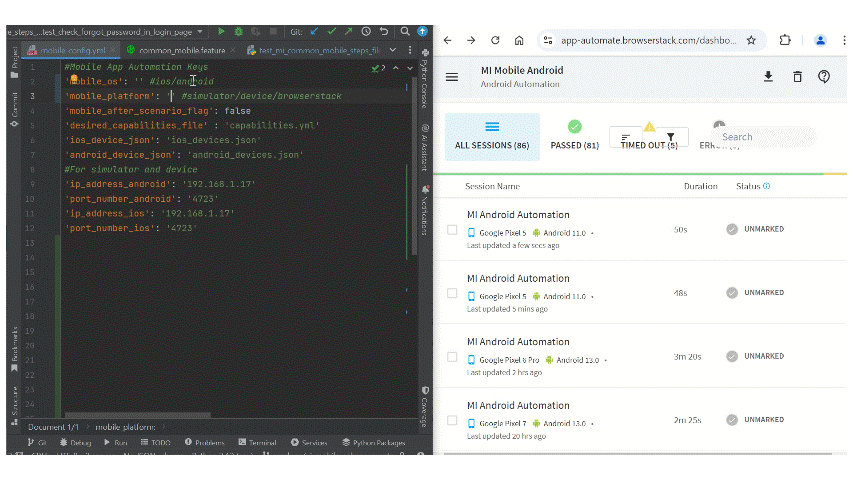 How to Run Mobile Execution Pytest BDD